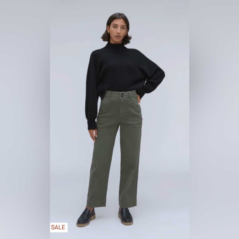 Everlane Olive Wide Leg Pants Size 12